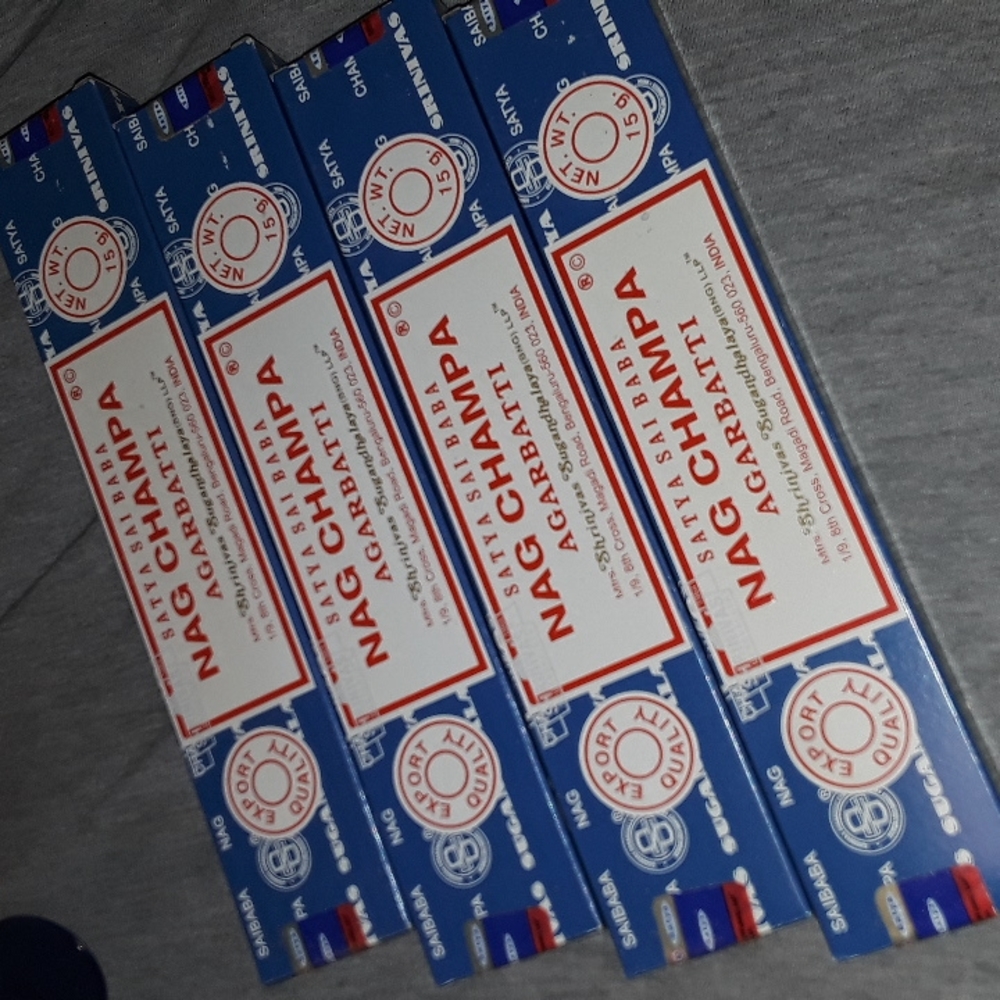 4 pks Nag Champa incense sticks 60 gms total